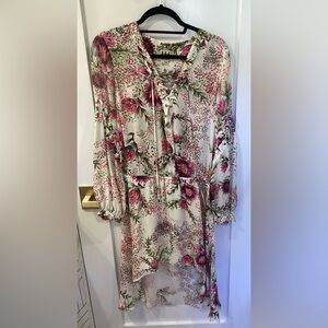 Haute Hippie Floral High to Low Dress.  Size M.